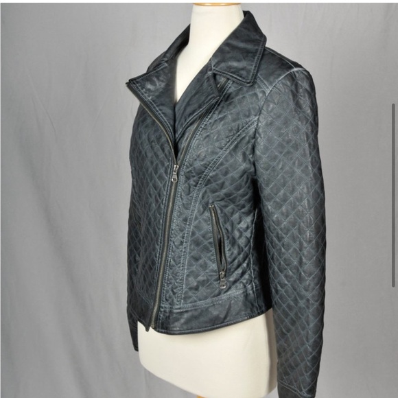 Guess Quilted Faux Leather Moto jacket - Picture 2 of 6